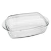 CONSOL CORDOBA RECTANGULAR GLASS CASSEROLE WITH LID, 4.5L