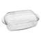CONSOL CORDOBA RECTANGULAR GLASS CASSEROLE WITH LID, 4.5 L