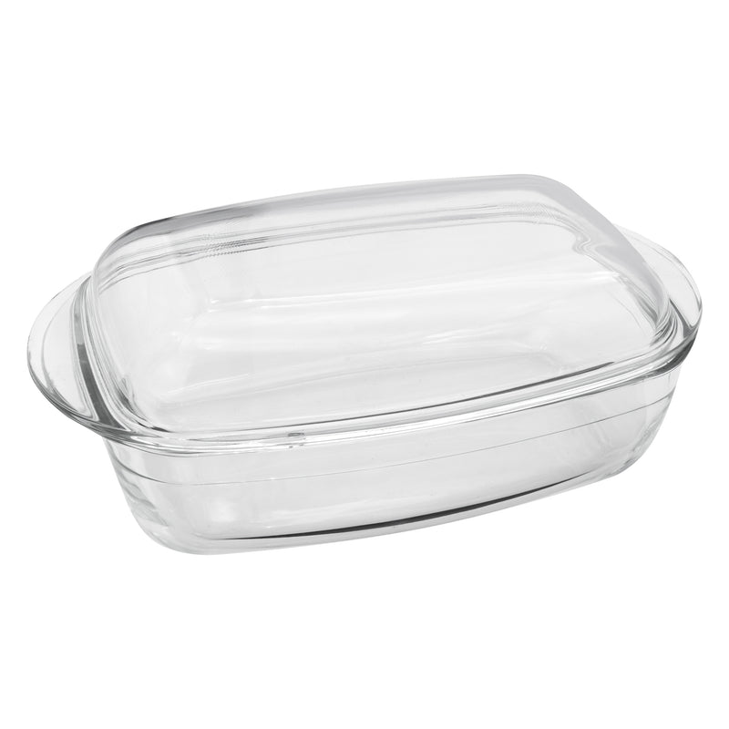 CONSOL CORDOBA RECTANGULAR GLASS CASSEROLE WITH LID, 4.5 L
