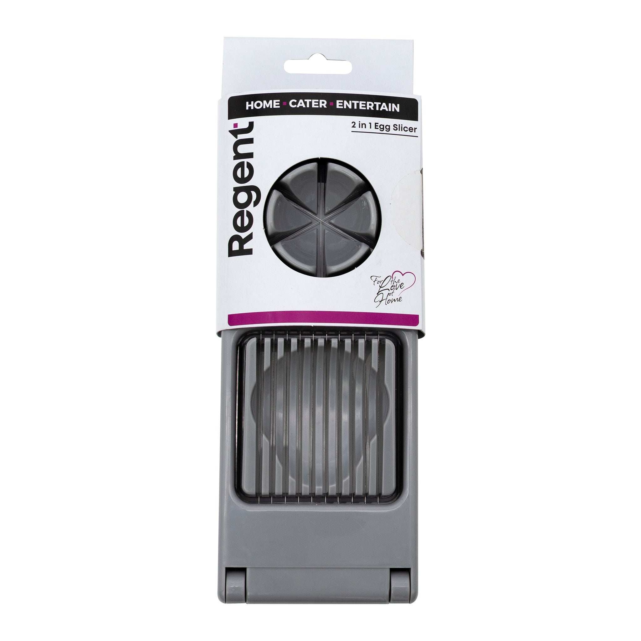 REGENT KITCHEN 2 IN 1 EGG SLICER PLASTIC AND STAINLESS STEEL, 215MM
