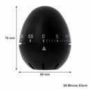 REGENT EGG TIMER ABS PLASTIC BLACK, 70X60MM DIA