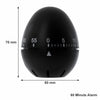 REGENT EGG TIMER ABS PLASTIC BLACK, 70X60MM DIA