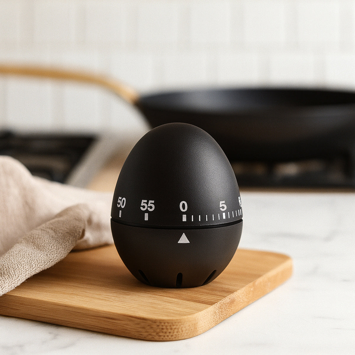 REGENT EGG TIMER ABS PLASTIC BLACK, 70X60MM DIA
