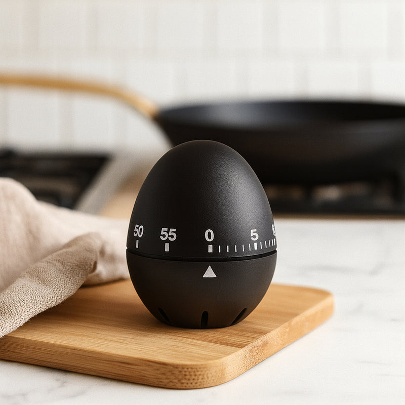 REGENT EGG TIMER ABS PLASTIC BLACK, 70X60MM DIA