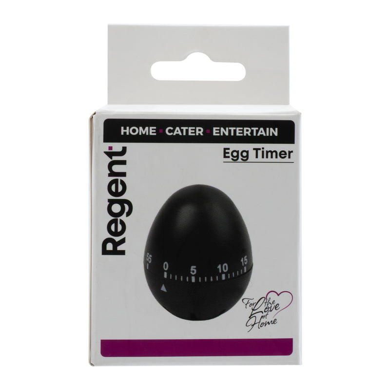 REGENT EGG TIMER ABS PLASTIC BLACK, 70X60MM DIA