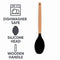 REGENT KITCHEN SPOONULA BLACK SILICONE AND WOODEN HANDLE, 330MM