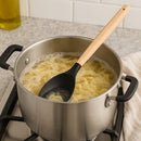 REGENT KITCHEN SPOONULA BLACK SILICONE AND WOODEN HANDLE, 330MM