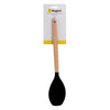 REGENT KITCHEN SPOONULA BLACK SILICONE WITH WOODEN HANDLE, 330MM