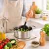 REGENT KITCHEN SLOTTED SPOON BLACK SILICONE WITH WOODEN HANDLE, 340MM