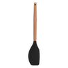 REGENT KITCHEN SPATULA BLACK SILICONE AND WOODEN HANDLE, 340MM