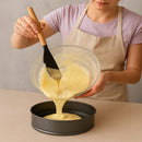 REGENT KITCHEN SPATULA BLACK SILICONE AND WOODEN HANDLE, 340MM