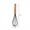 REGENT KITCHEN WHISK BLACK SILICONE COATED WIRE AND WOODEN HANDLE, 260MM