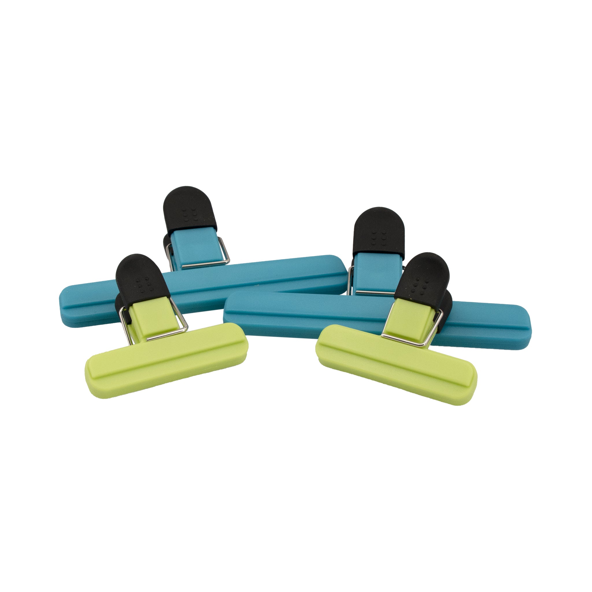 REGENT KITCHEN BAG SEALING CLIPS MIXED COLOURS, 2 LARGE & 2 SMALL, 4PK SET