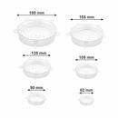 REGENT FLEXIBLE SILICONE BOWL COVERS 6PK SET