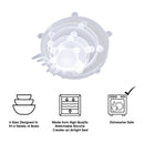 REGENT FLEXIBLE SILICONE BOWL COVERS 6PK SET