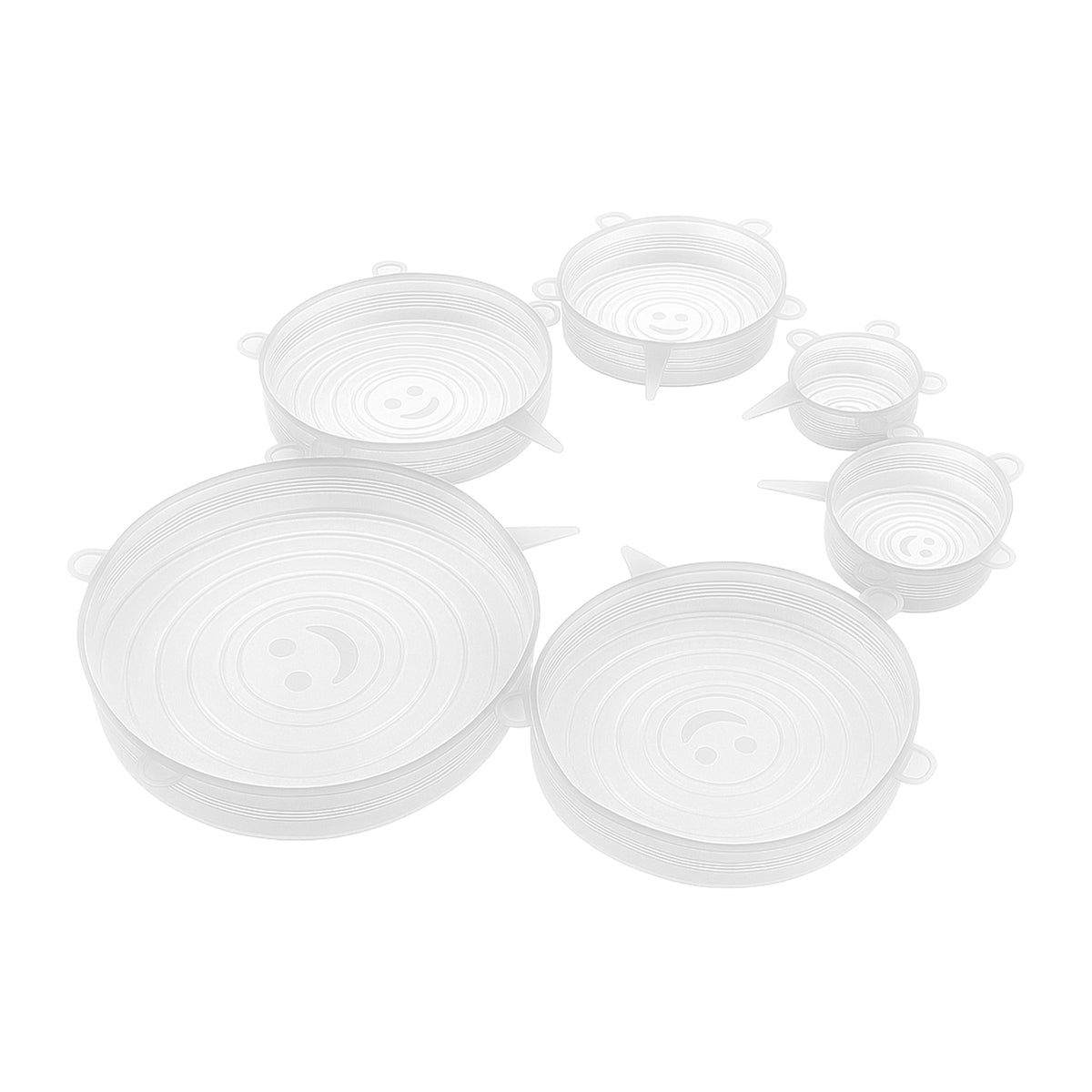 REGENT FLEXIBLE SILICONE BOWL COVERS 6 PIECE SET