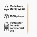 REGENT WOODEN TOOTHPICKS UNWRAPPED IN A BOX, 1000PK