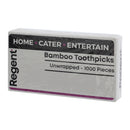 REGENT WOODEN TOOTHPICKS UNWRAPPED IN A BOX 1000PK