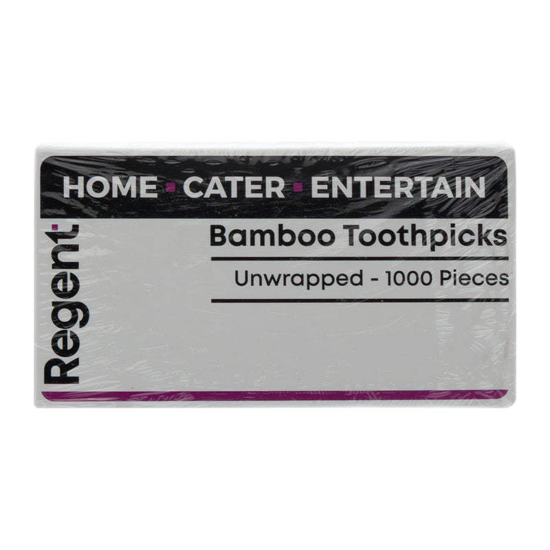 REGENT WOODEN TOOTHPICKS UNWRAPPED IN A BOX 1000PK