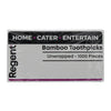REGENT WOODEN TOOTHPICKS UNWRAPPED IN A BOX 1000PK