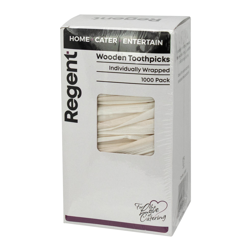 REGENT WOODEN TOOTHPICKS INDIV. WRAPPED IN A BOX 1000PK