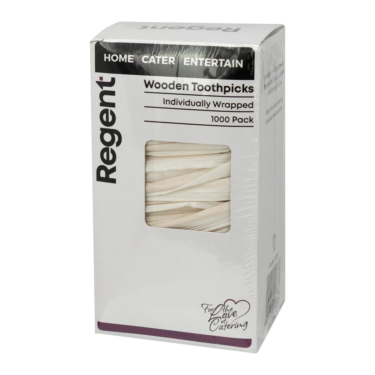REGENT WOODEN TOOTHPICKS INDIV. WRAPPED IN A BOX 1000PK
