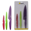 REGENT KITCHEN CHEF, UTILITY, PARING COLOURED KNIVES WITH SHEATHS 3PCS SET