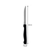 REGENT KITCHEN STEAK KNIVES WITH BLACK PP HANDLES 6PK, 200MM