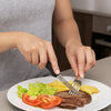 REGENT KITCHEN STEAK KNIVES WITH BLACK PP HANDLES 6PK, 200MM