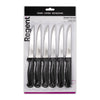 REGENT KITCHEN STEAK KNIVES WITH BLACK PP HANDLES 6PK, 200MM