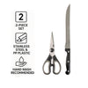 REGENT KITCHEN CARVING KNIFE WITH BAKELITE HANDLE AND 3 RIVETS & SCISSOR 2PCE SET