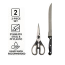 REGENT KITCHEN CARVING KNIFE WITH BAKELITE HANDLE AND 3 RIVETS AND SCISSOR 2PK SET