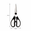 REGENT KITCHEN SCISSOR BLACK AND GREY, 195MM
