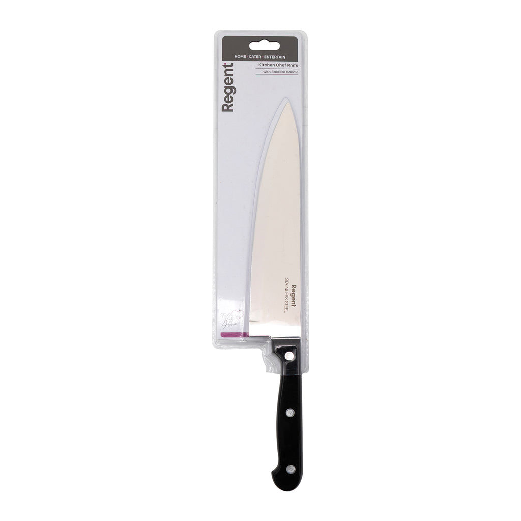REGENT KITCHEN CHEF KNIFE WITH BAKELITE HANDLE WITH 3 RIVETS, 320MM