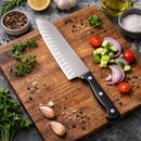 REGENT KITCHEN SANTOKU KNIFE WITH BAKELITE HANDLE AND 3 RIVETS, 290MM