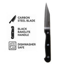 REGENT KITCHEN PARING KNIFE WITH BAKELITE HANDLE AND 3 RIVETS, 185MM