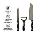 REGENT KITCHEN SANTOKU, UTILITY KNIVES WITH PEELER 3PK SET