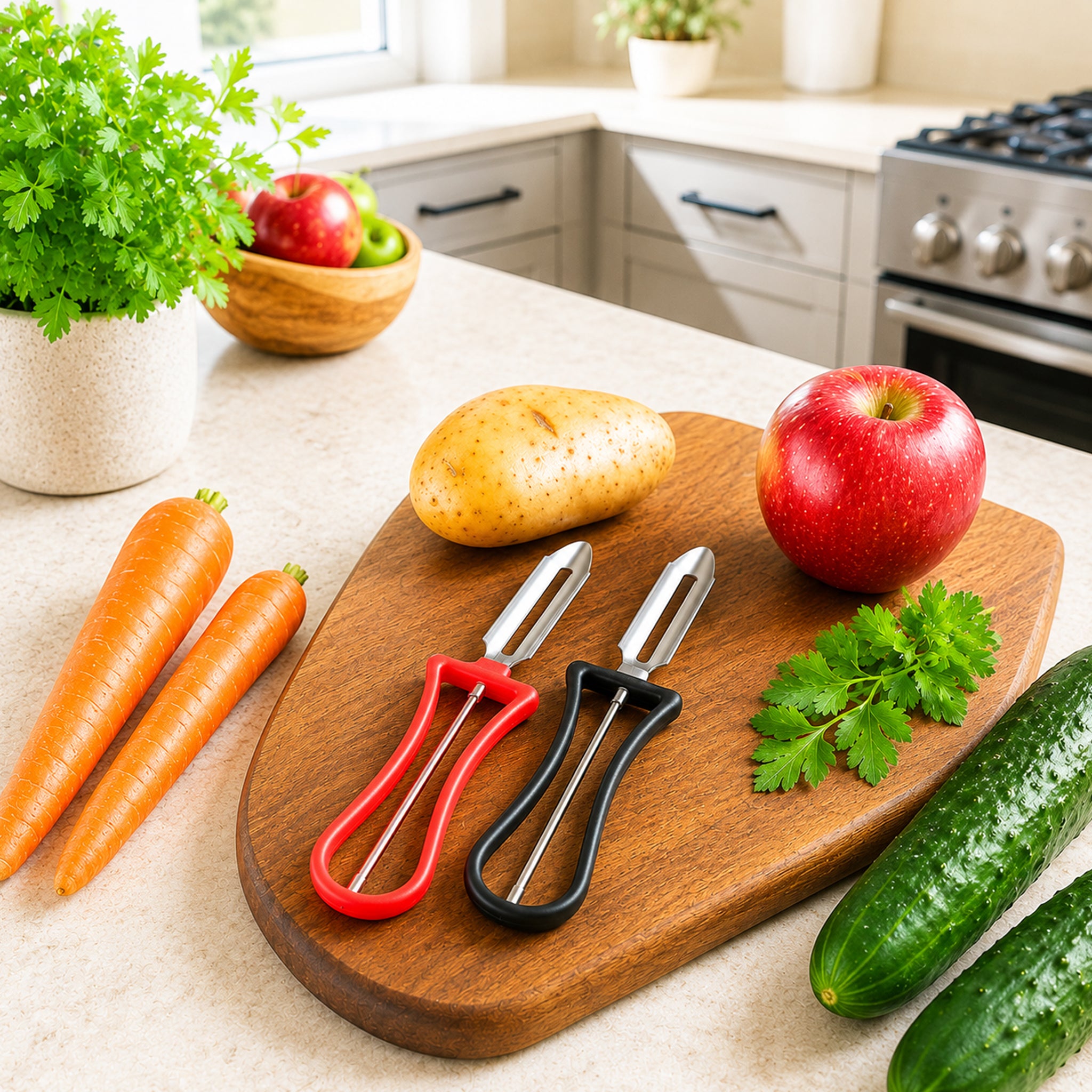 REGENT KITCHEN VEGETABLE PEELERS 2PK SET, 145MM
