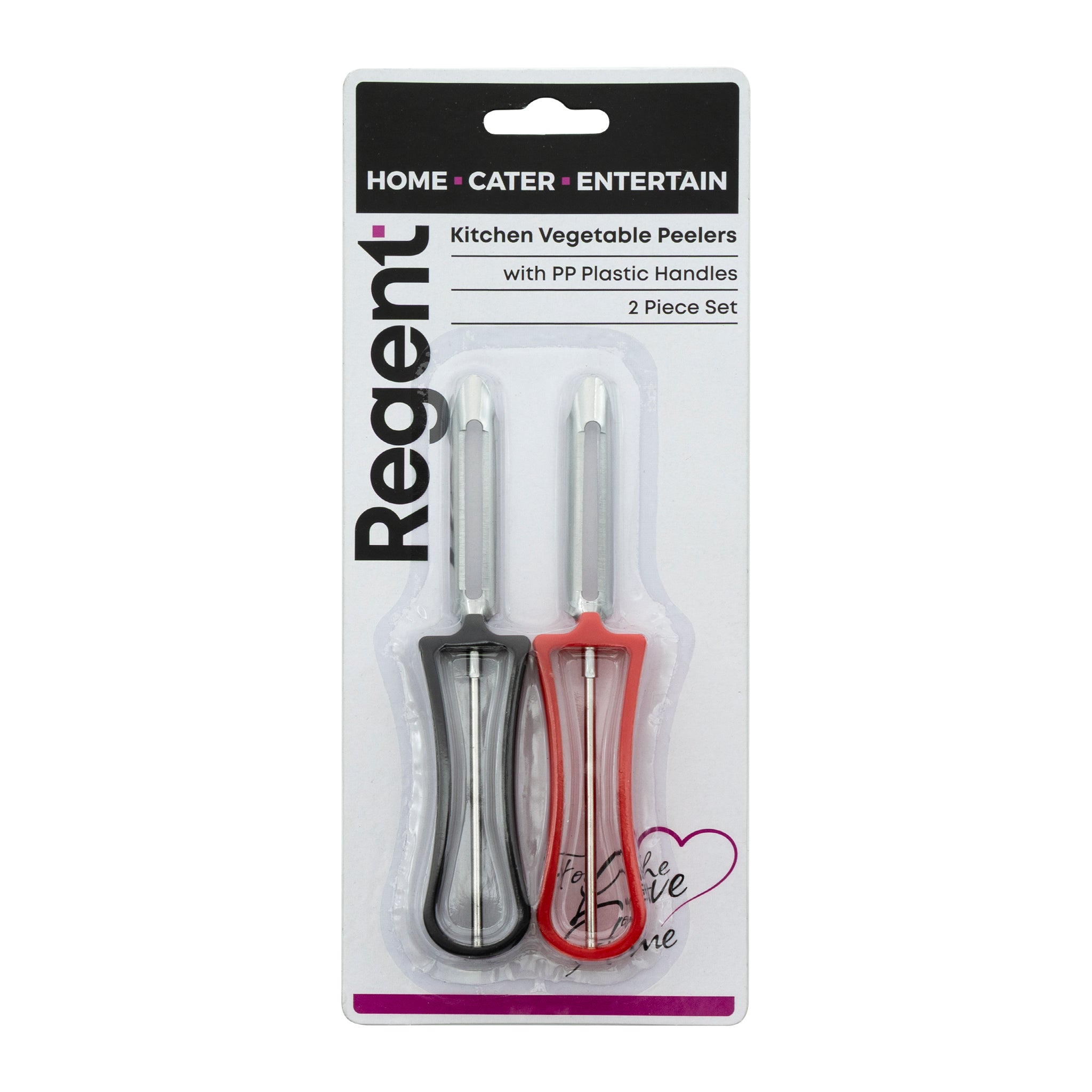 REGENT KITCHEN VEGETABLE PEELERS 2PK SET, 145MM