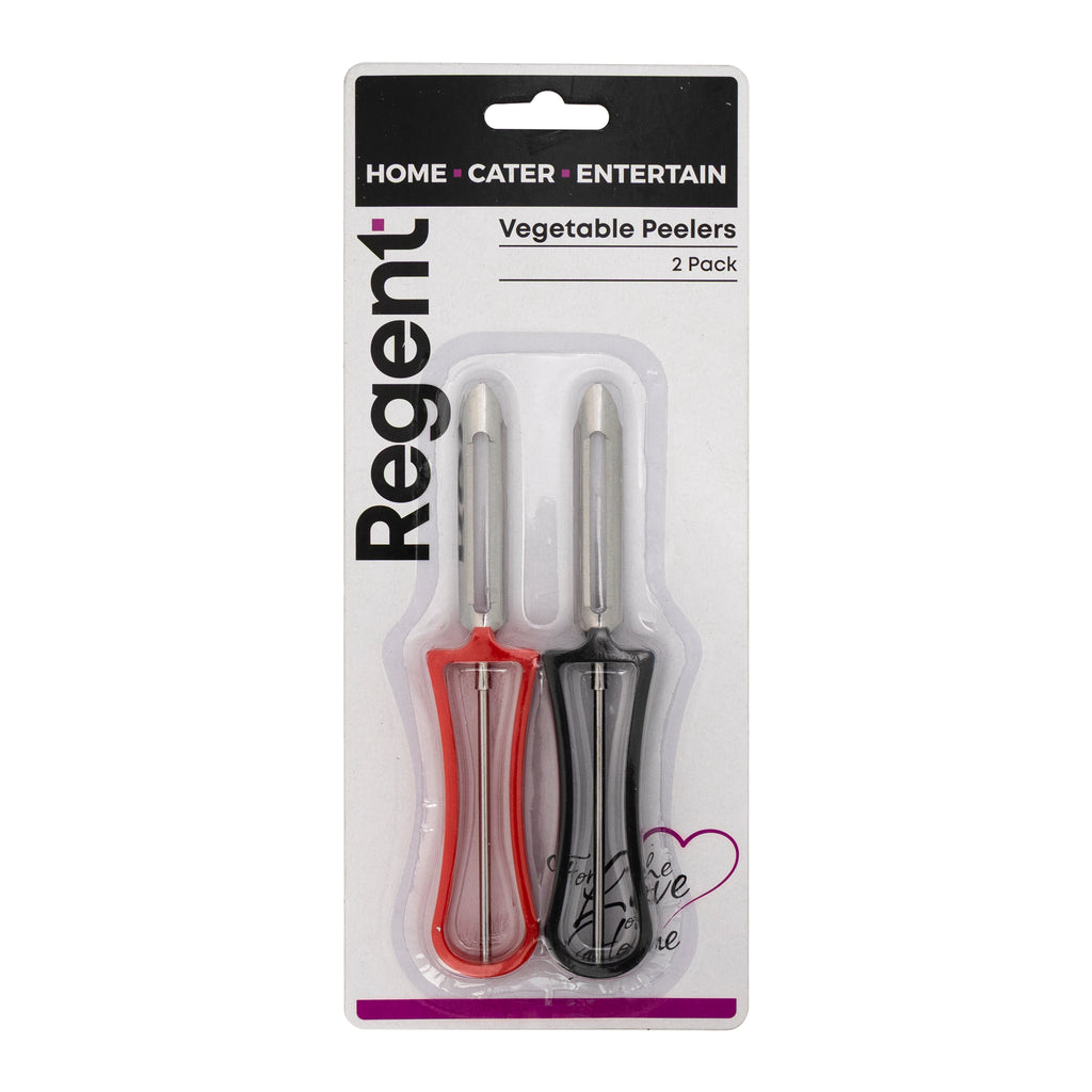 REGENT KITCHEN VEGETABLE PEELERS 2PK SET, 145MM