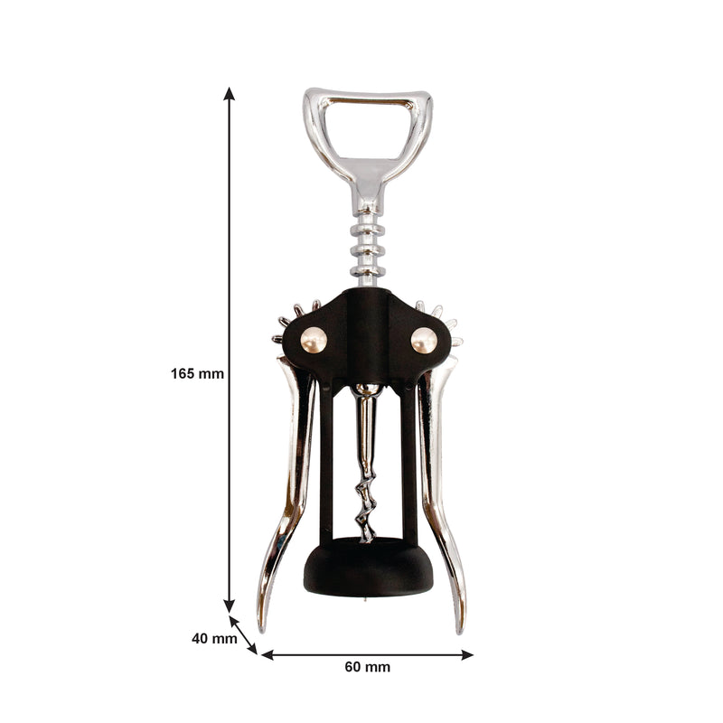 REGENT KITCHEN CORKSCREW WING TYPE BLACK, (165X40MM DIAX60MM)