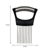 REGENT KITCHEN ONION HOLDER FOR SLICING WITH ST STEEL & ABS HANDLE, 142MM