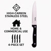 REGENT KITCHEN STEAK KNIVES WITH BAKELITE HANDLE AND 3 RIVETS 4PK SET, 245MM
