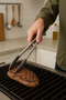 REGENT KITCHEN FOOD TONG STAINLESS STEEL WITH GREY SILICONE TIPS, (275X35X40MM)