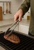 REGENT KITCHEN FOOD TONG STAINLESS STEEL WITH GREY SILICONE TIPS, (275X35X40MM)