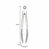 REGENT KITCHEN FOOD TONG STAINLESS STEEL WITH GREY SILICONE TIPS, 265MM