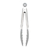 REGENT KITCHEN FOOD TONG STAINLESS STEEL WITH GREY SILICONE TIPS, 265MM
