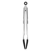 REGENT KITCHEN FOOD TONG STAINLESS STEEL WITH BLACK SILICONE TIPS, 340MM