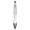 REGENT KITCHEN FOOD TONG STAINLESS STEEL WITH BLACK SILICONE TIPS, 340MM