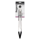 REGENT KITCHEN FOOD TONG STAINLESS STEEL WITH BLACK SILICONE TIPS, 340MM